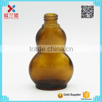 wholesale 30ml amber calabash glass medicine bottle
