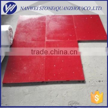 sale artificial quartz red color stone QUARTZ SURFACES STONE, kitchen top,step stone,paving stone and vanity top polished stone