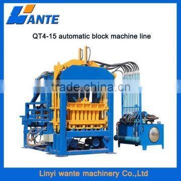 2016 Alibaba best selling QT4-15C automatic cement hollow bricks making machine production line to Algeria