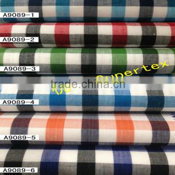 40s 100%cotton yarn dyed check fabric with ready bulk