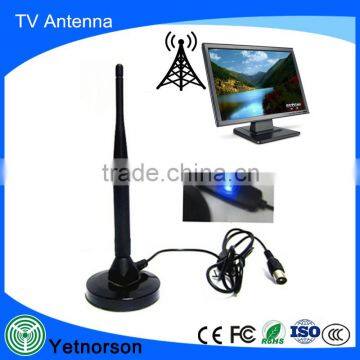 DVB-T active indoor digital TV satellite antenna with 170-230/470-862mhz and LED booster