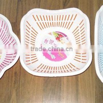different design plastic basket with water seperator,fruit and vegetable ,plastic basket double wall basket