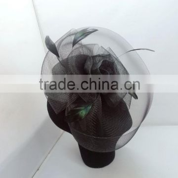 T211 Junesyoung Black Elegant Sinamay Fascinators Wholesale