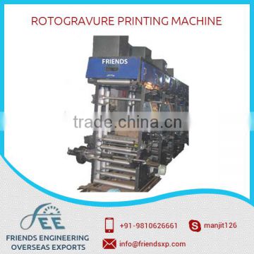 Superior Quality Best Speed Rotogravure Printing Machine Available at Competitive Rate