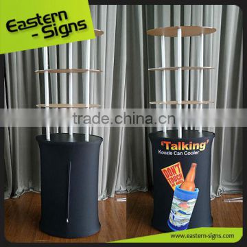 Easy Set Up Lighweight Round Promotional Table Counters