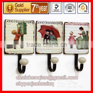 Expression metal wall hook/clothes hook