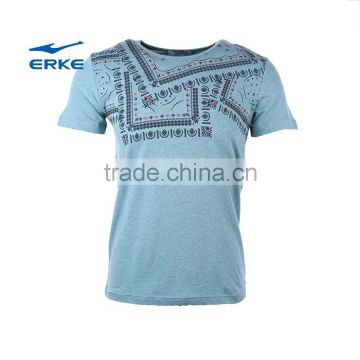 ERKE Fashion totem round neck cotton t shirt for boy short sleeve t full cotton Wholesale/OEM