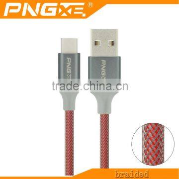 Professional mobile phone manufacturers fishnet type c usb cable for smartphone