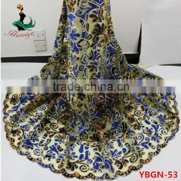 YBGN53 african wax hollandais with embroidery guipure lace wax lace fabric
