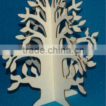 2015 year china suppliers sale FSC&SA8000 poplar wooden tree art christmas crafts for cheap price