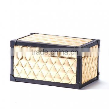 Chinese factories wholesale custom high-grade leather dressing case, golden gift box