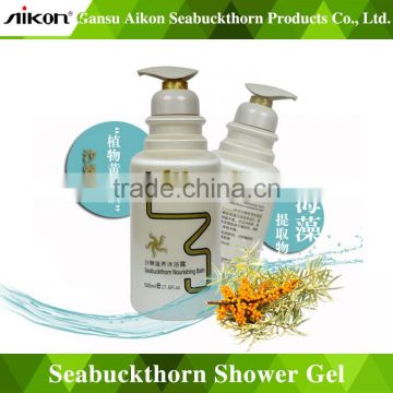 Delicately scented sea buckthorn lather rich formula bath & shower gel