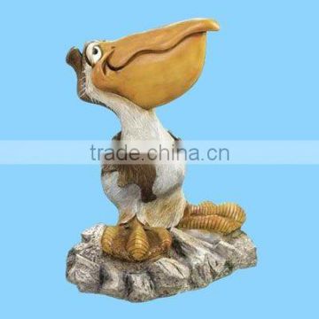 Unique bird ornaments resin pelican figurine
