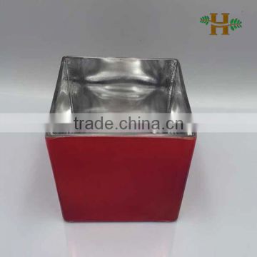 Chinese Factory Wholesale Price Red Small Square Vases