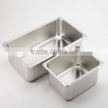 Stainless Steel Regular Food Container 1/2Gn Pan Resturant Equipment Gn Container Catering Food and Ice Cream Pan