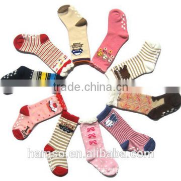 Baby high quality cartoon jacquard pattern colorful cotton sock