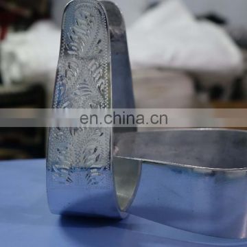designer saddle carved aluminium stirrups