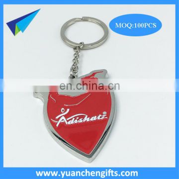 Good quality zinc alloy custom advertising enamel keychains