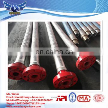 Oil field flexible rotary drilling hoses with hammer union and flange