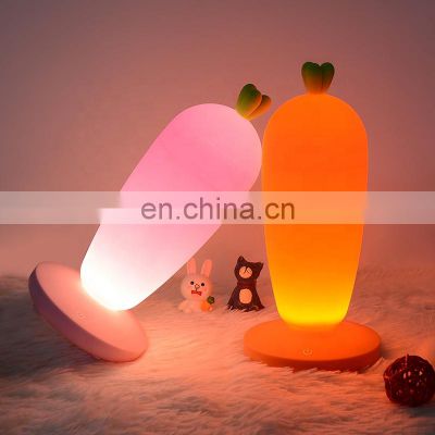 2020 hot selling Switch radish Led Night Light Battery Colorful Night Lamps For Kids