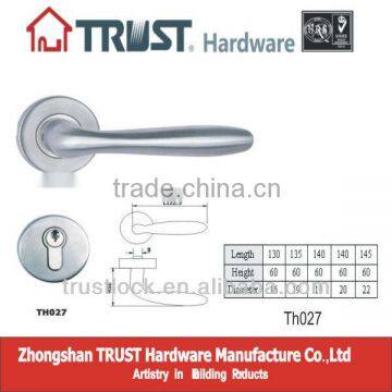 TH027:304 Stainless Steel Hollow industrial door lever handle