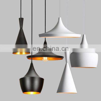 Hot Selling Black and White Metal Pendant Light Restaurant Hanging Lamps