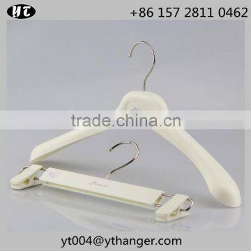 matched set plastic hanger white hanger and pants hanger