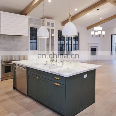 European Style 3d/4d Design Kitchen Cabinets With Glass Door