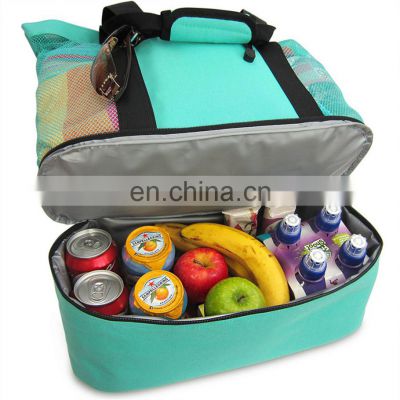 Wholesale Handbag Waterproof Cooler Beach Tote Bag Non Woven Picnic Beach Bags Lunch Food Hand Bag With Cooler