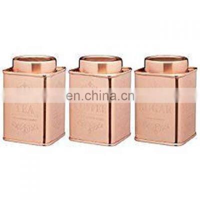 copper plated shiny canister sets