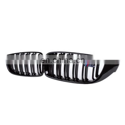 bumper grill for BMW 4 series F32 F33 F36 double slat line glossy black high quality kindly grill for BMW M3 M4 2014-IN