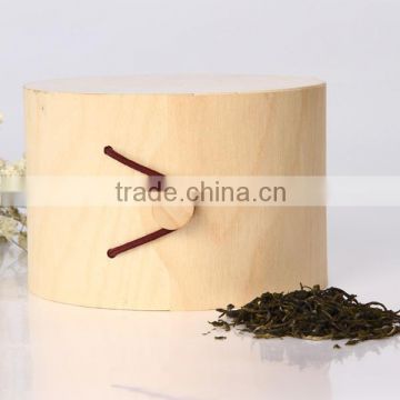 new style birch veneer box round tea box wooden gift box
