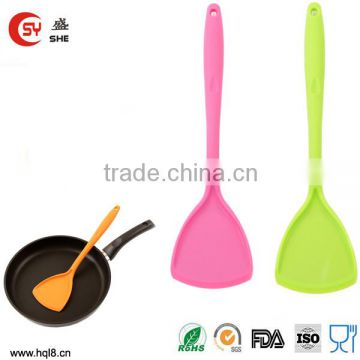 HOT FDA silicone colorful cooking pizza turner with stainless steel kitchenware