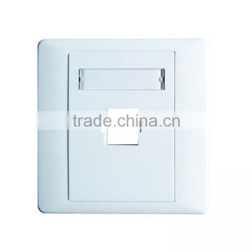 Factory Price High Quality Network Single or Four Port RJ45 Faceplate 86 Type Wall Plate