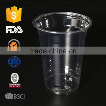 14oz PET material disposable clear plastic cup