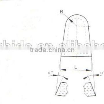 M12 cemented carbide auger tips in excavators for coal mining tools