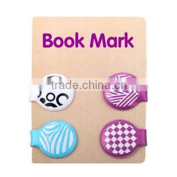 bubble cut round book marker with megnet ,book page marker