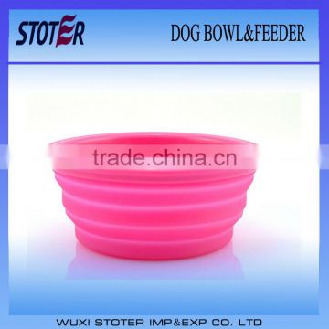 hot sale collapsible silicon pet feeder bowl