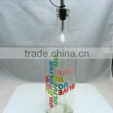 glass oil ,vinegar dispenser bottle with dropper