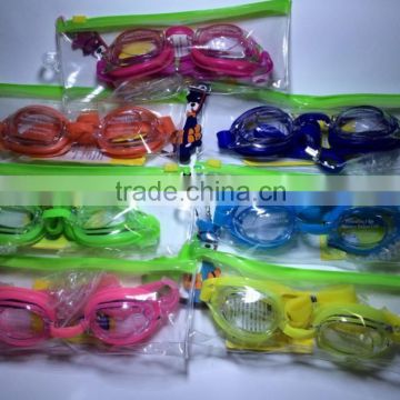 China supplier swimming goggles for children, colorful swimming glasses for children