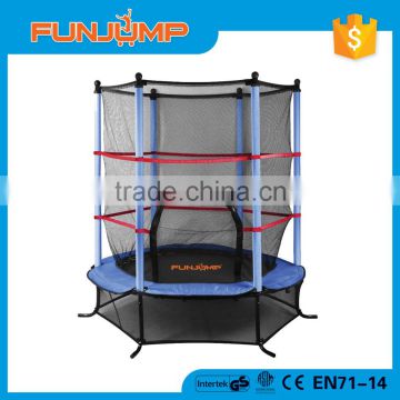 FUNJUMP 55inch kids mini indoor trampolines with safety enclosure for sale