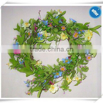 Fantastic Artficial Fabric Flowers Wreaths for Home Decorations