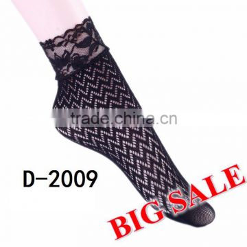 Wholesale classic patterns fishnet ankle socks for women