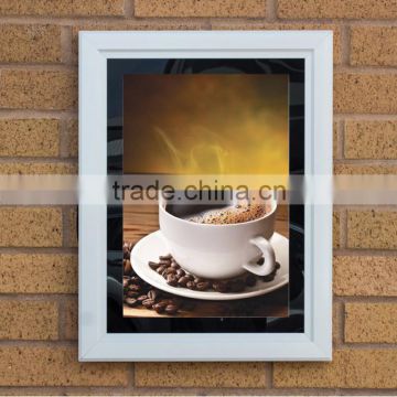 Wall Mounted Restaurant Aluminum Frame LED Lighted Outdoor Advertising Board