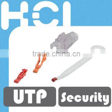 Taiwan Supplier Slide-on Type Security Boot Lock with Removal Key For RJ45 Modular Plug