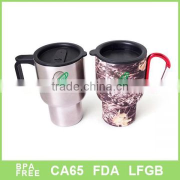 450ml stainless steel push lid electric mug