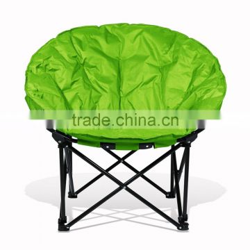 Folding Steel Frame Quailted Fabric Coloful Camping Moon Chair