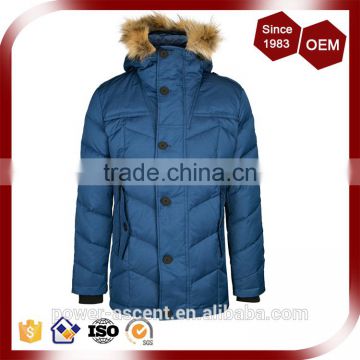 China Custom Men's Outdoor Jacket For The Winter With Racoon Fur Hood