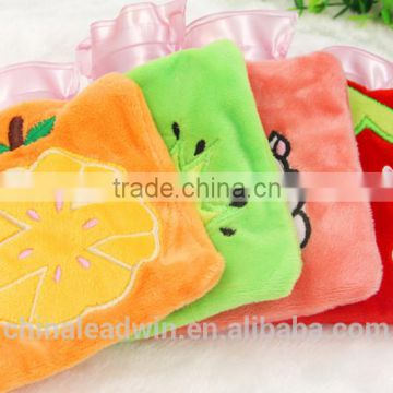 Warming PVC material cute hot water bag with low price