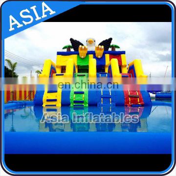 Eagle water slide for climbing soprt / Inflatable Water Playground for sale
